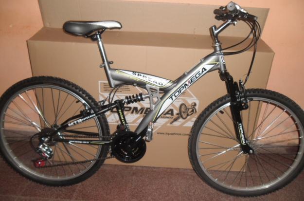 Imagen de Bicicleta TopMega Doble Suspension NUEVA A ESTRENAR con Factura numero 0