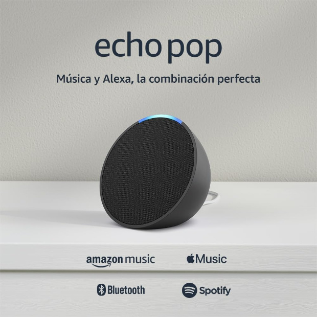 Imagen de Alexa Echo Pop bocina inteligente color negro numero 7