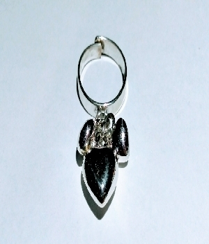 Imagen de Anillo de plata 925 tres corazones 7gr Unitalla ajustable numero 0