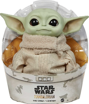 Imagen de Baby Yoda de peluche original de mattel de la serie de mandalorian numero 0