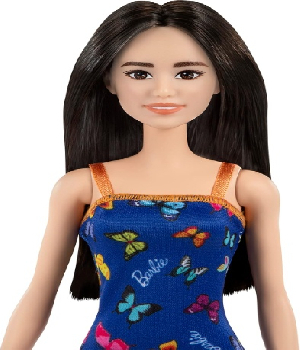 Imagen de Barbie original basics vestido azul mariposas oriental numero 0