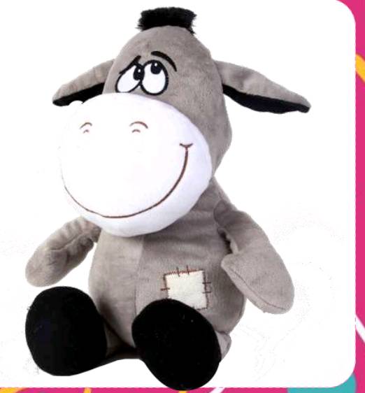 Imagen de Burro de peluche gris numero 0