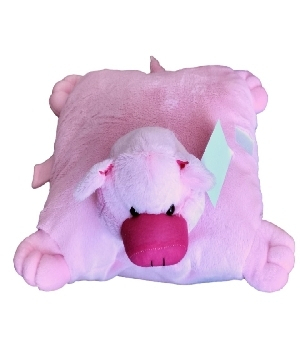 Imagen de Cojin puerco de peluche convertible 40 cms numero 0