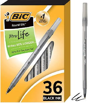 Imagen de Juego de 36 plumas BIC punta mediana vida extra numero 0