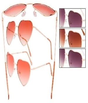 Imagen de Lentes De Sol retro corazones uv 400 proteccion numero 0