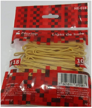 Imagen de Ligas de hule para oficina de 8 cms contenido 100 gramos numero 0