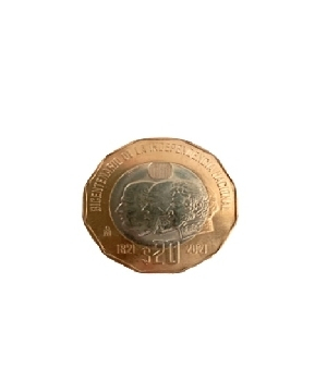 Imagen de Moneda Bicentenario de la Independencia Nacional de 20 pesos numero 0