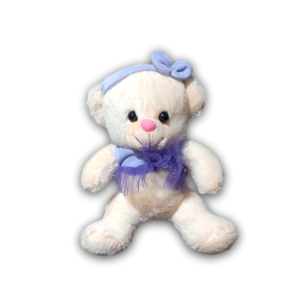 Imagen de Osa de peluche con vestido morado de 25 cm numero 0