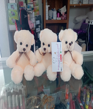 Imagen de Osito de peluche para centros de mesa 15 cms beige numero 3