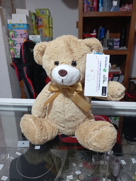 Imagen de Oso de peluche de 25 cm color miel para centro de mesa numero 1