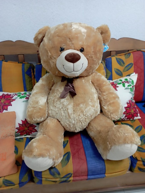 Imagen de Oso de peluche gigante color miel 105 cms numero 1