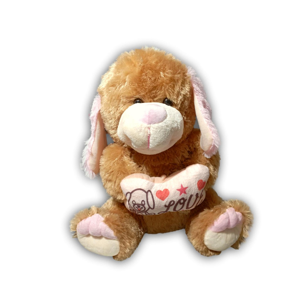 Imagen de Perrito de peluche agarrando hueso love de 45 cm sentado numero 0