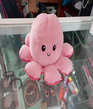 Imagen de Pulpo reversible peluche color rosa y rojo de 15 cms numero 0