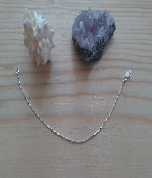 Imagen de Pulsera de plata triangulos y bolas numero 0