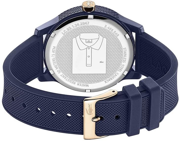 Imagen de Reloj lacoste casual de cuarzo color azul con correa de goma numero 3