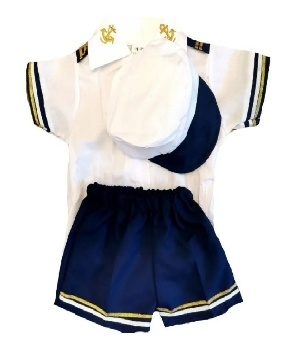 Imagen de Traje marinero short capitan para bebe talla 6 numero 0