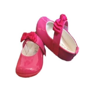 Imagen de Zapatitos para bebe tipo charol talla 9 a 12 fiusha numero 0